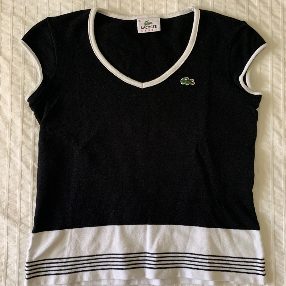Lacoste t-shirt black and white